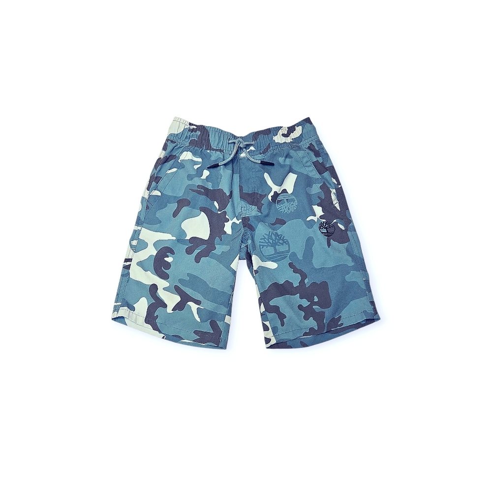 3 FOR $30! Timberland Boys Blue Green Camo Swim Trunks Board Shorts 8